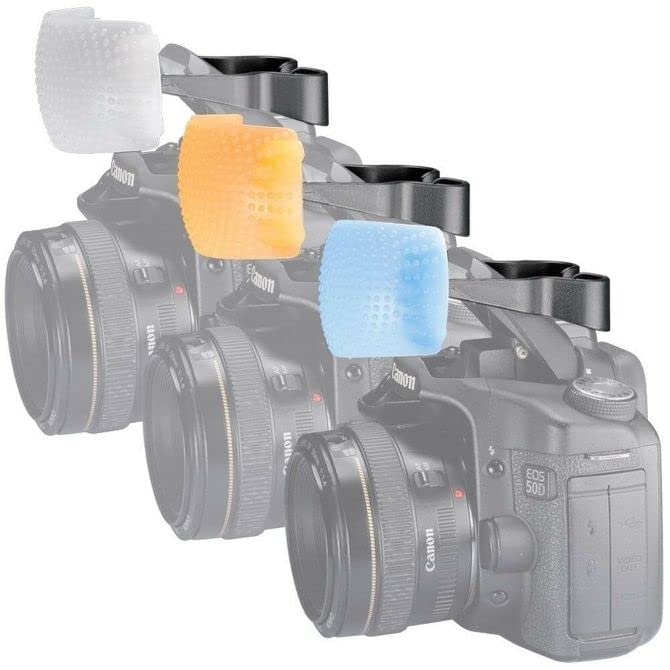 Diffusore Flash Interno 3 Colori Per Nikon | Bianco, Azzurro, Arancione | Compatibile Con D780, D6, D3500 E Altri