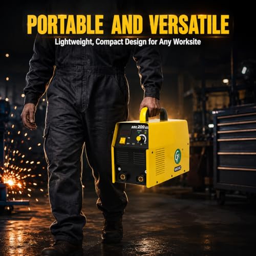 Image of 200 Welding Machine, 200 Amp Single Phase 220V ARC MMA Inverter Welder, MOSFET Technology, Precise Current Control, 2.5mm & 3.15mm Electrodes, Portable 5 kg Build