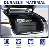 VAGCARS Auto Kofferraum Organizer, Faltbar Kofferraumtasche, Rutschfest Filz Auto Organizer Toolbag mit Klettbändern, Universell Autotasche, Kfz Zubehör Geeignet für alle Fahrzeuge (1 Stück)