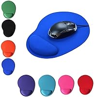 Vista 3 de Alfombrilla de mouse ergonómica para computadora con soporte para reposamuñecas, base antideslizante para juegos para el hogar, oficina, trabajo