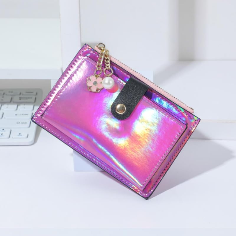 Multi-function Laser Card Holder, Zipper Coin Purse, Fashion Multi-card Slot Short Wallet ﻿4