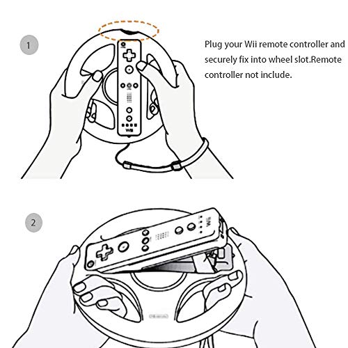 image for Mario Kart Wii Steering Wheels, PlayHard 2 Pack Mario Kart Wii Racing 