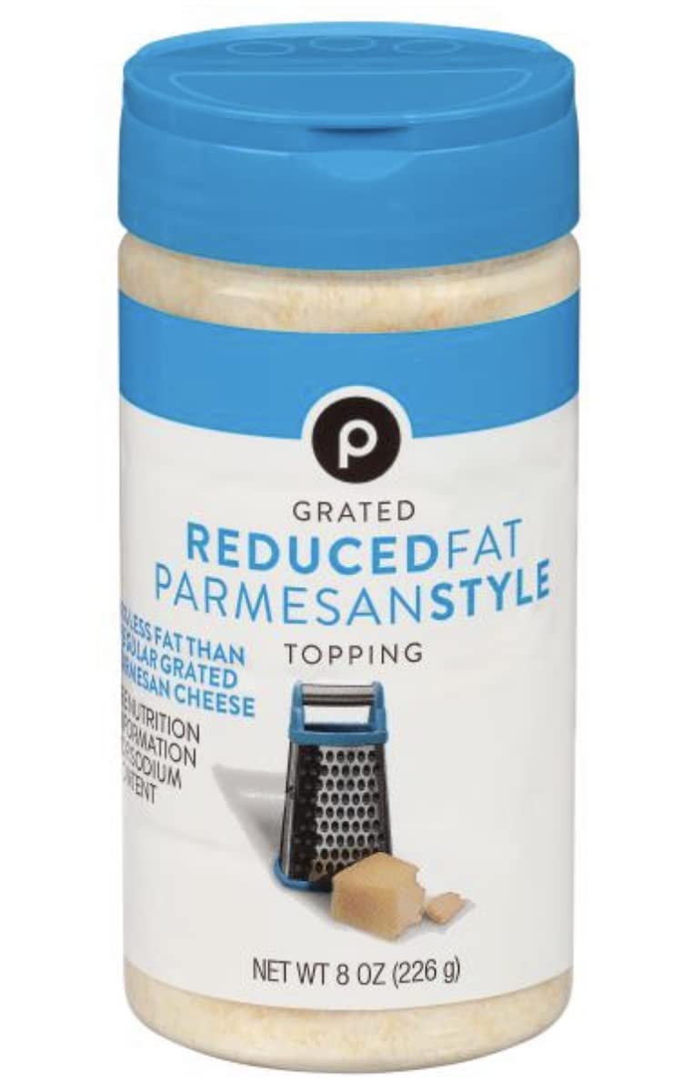 Grated Reduced Fat Parmesan Style Topping 8oz with 33% less fat