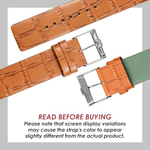 Image of DBLACK ''TNDS1'' Slim Leather Watch Strap, Minimalist style and a Bamboo-texture Design Belt / / For 18mm, 20mm, or 22mm, Compatible for TITAN Edge Slim Watches (Choose Your Size & Color)