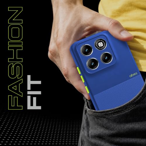 Image of AIBEX Premium Back Cover Case Compatible for Motorola Edge 70 Pro Plus 5G / Motorola Edge 70 Pro 5G|Scratch & Drop Tested Shockproof Matte Texture Case with Soft Microfibre Lining|Slim Fit - Blue