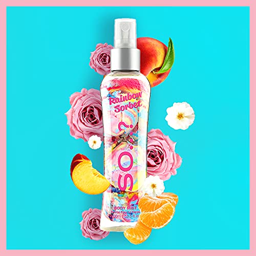 Body Mist by So…? Womens Lollipop Galore, Rainbow Sorbet, Candy Floss Body Spray Mixed Fragrance 100ml Bundle (Pack of 3) - Image 3