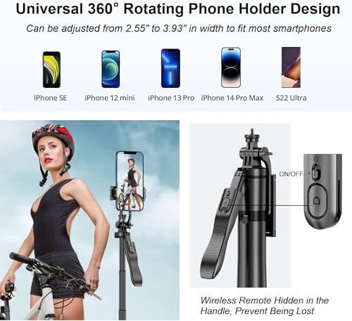Image of Selfie Stick with Tripod Stand for Mobile Phones, Universally Compatible with Mobile Phones