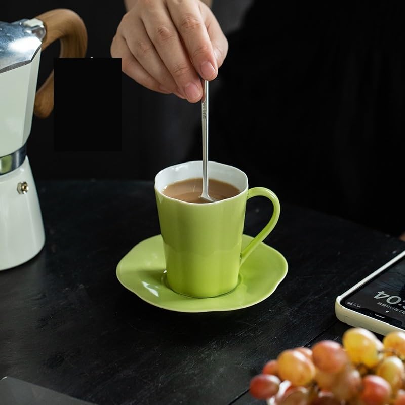 TEESONG Tazze da Viaggio Tazza da caffè e piattino Set tè cinese retrò in ceramica casa