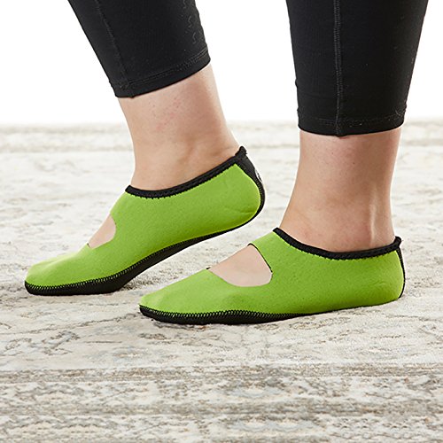 Image of Nufoot Women's Mary Janes Best Foldable & Flexible Flats, Travel & Exercise, Dance, Yoga Socks, Indoor Shoes, Slippers