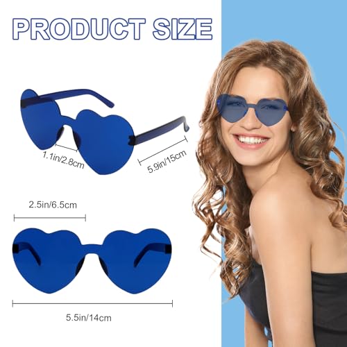 Image of Heart Sunglasses 12 /18 /24 Pcs Heart Shaped Glasses for Women Cute Funny Party Glasses Party Favors Accessories