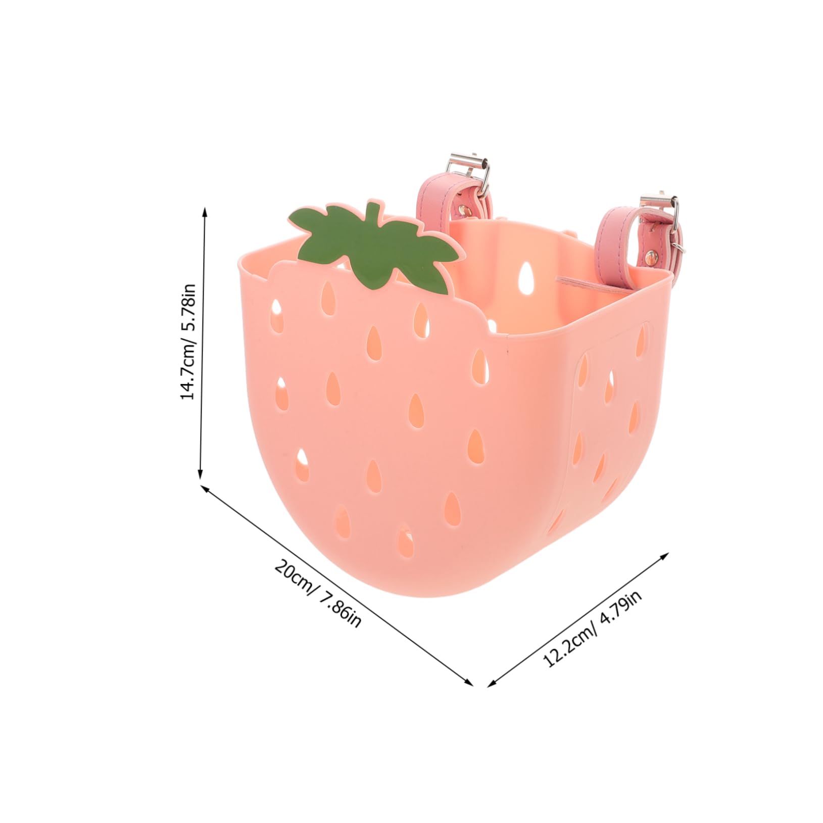 BESPORTBLE 2pcs Girls Bike Basket: Plastic Handlebar-Mounted Cargo Rack - Heavy-Duty Decorative Storage for Boys/Girls Bikes - School or Park Adventures