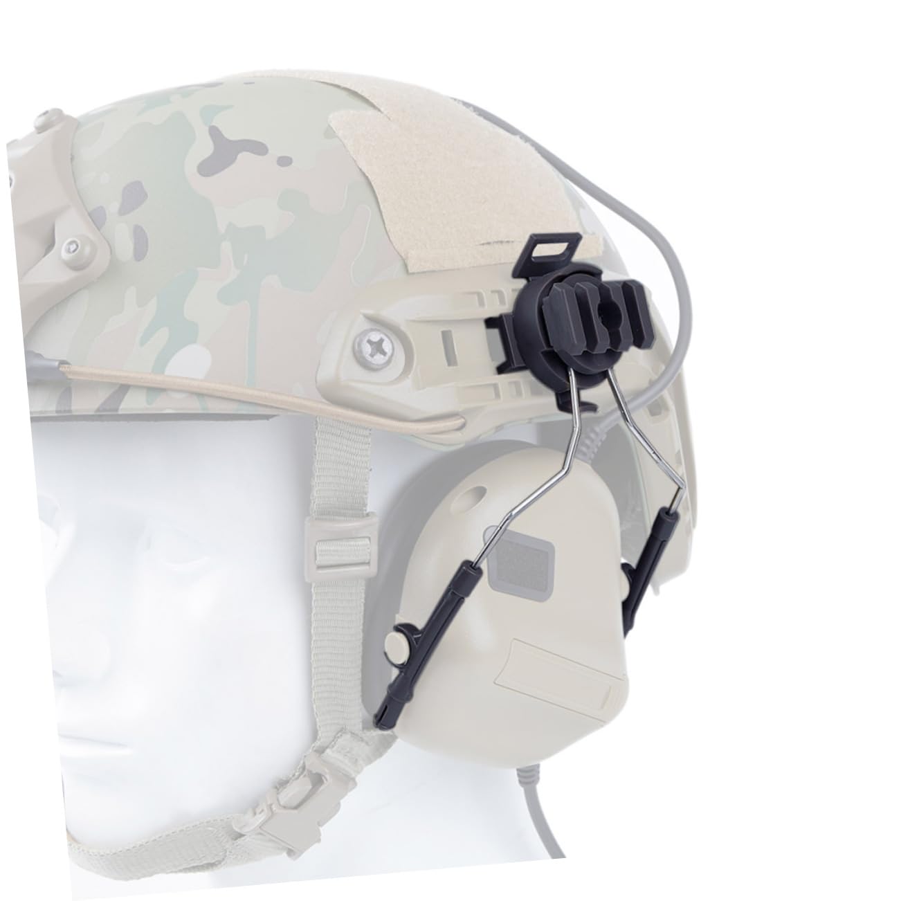 Parliky Fast Helmet Rail Adapter for Headset Black Outdoor Headphone Mount for Use Compatible with Military Fit for Enhanced Comfort