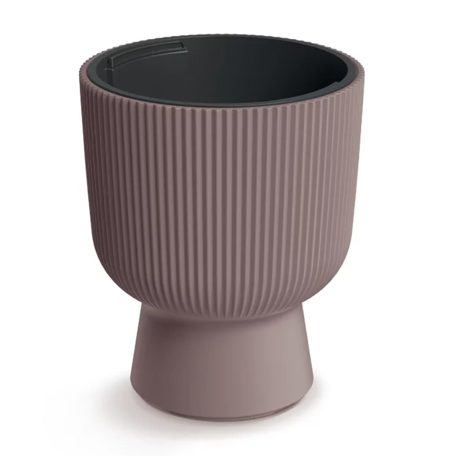 Prosperplast Milly Designer Flower Pot Modern Cylinder Design with Plant Insert, Frost, Heat and UV Ray Resistant, Indoor and Outdoor Use, Marsala, Diameter 239 mm
