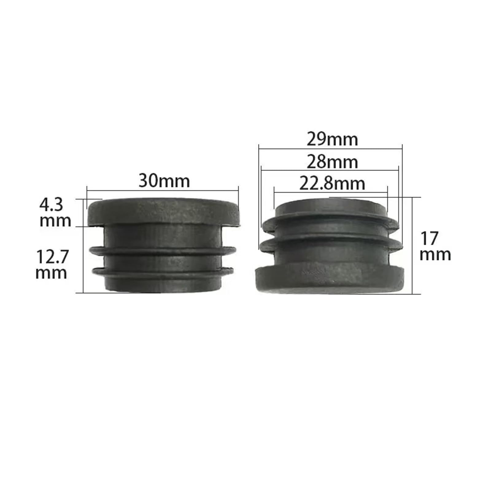 30MM Round Plastic Plugs,Round Plastic End Caps in 24pcs,Chair Leg Pipe Tube Insert Blanking Cover,End Cover Caps for Furniture,Tables,Chairs - Image 2