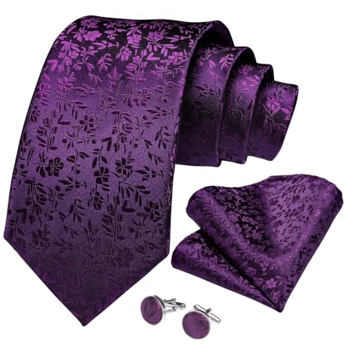 Corbata para hombre con diseño floral de seda