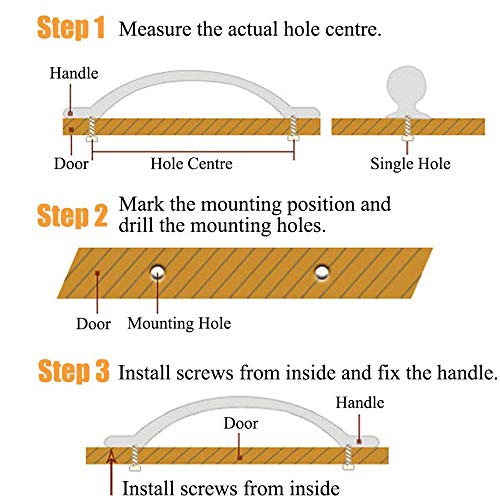 Cabinet Pulls Dresser Drawer Pulls Wardrobe Door Kitchen Cupboard Pulls, Zinc Alloy Furniture Handles Pulls Hole Center 160mm,1 Pcs - Image 4