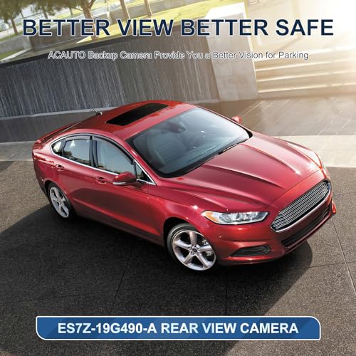 Image of Rear View Backup Camera Fit for Ford Fusion 2013-2016, Reversing Parking Assist Camera OE Replacement ES7T-19G490-AA ES7Z-19G490-A DS7Z-19G490-A DS7T-19G490-DD E1GT-19G490-BB