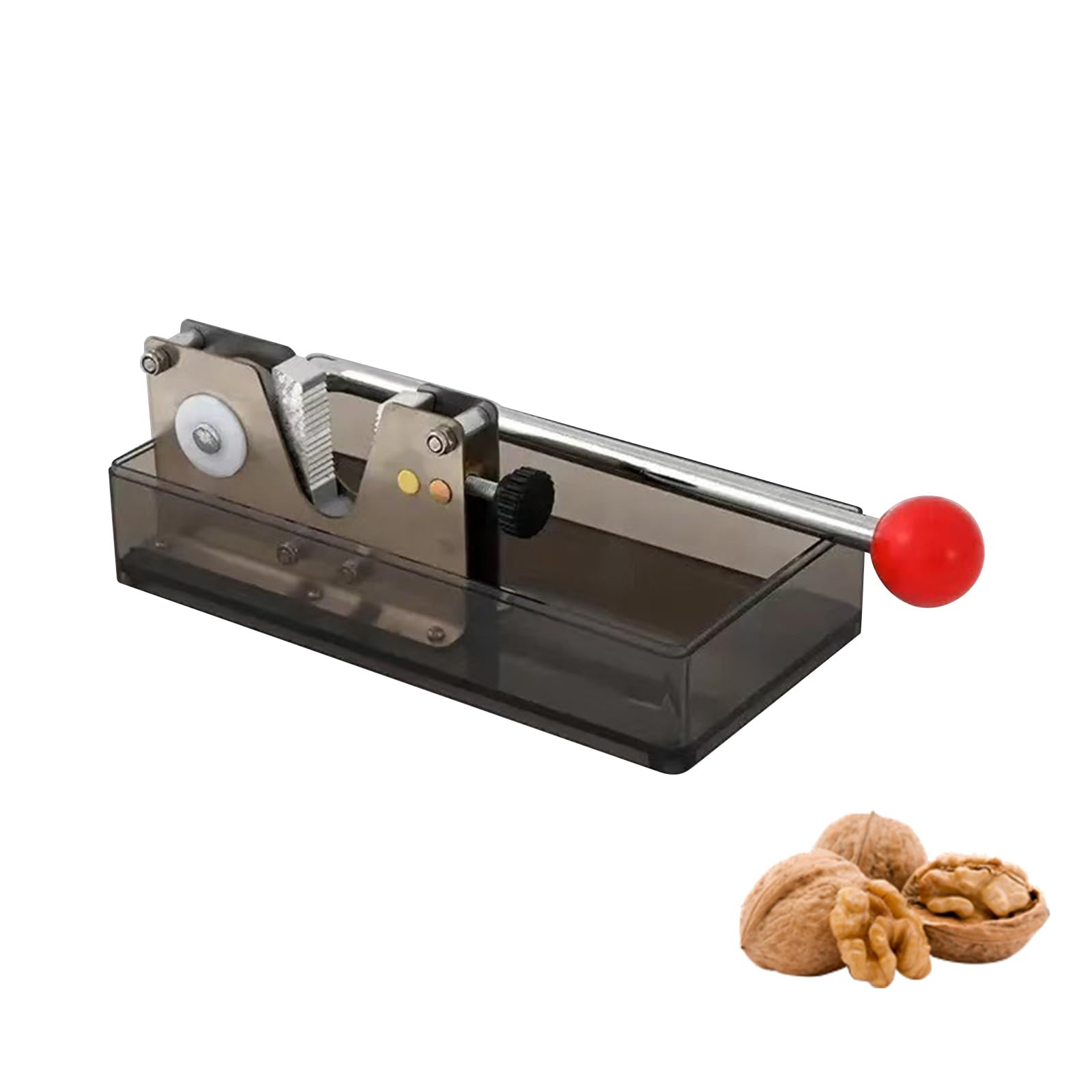Casse-Noix avec Base en Bois Pratiques avec Compartiment De Rangement pour Les Amateurs Cuisine Outil en Plastique