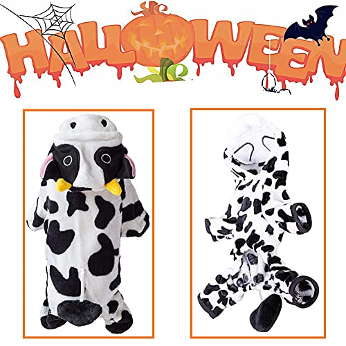 Dog cow costume - adorable halloween dog costumes cow style hoodie soft and comfortable jumpsuits for small dog white 3 Dog cow costume - adorable halloween dog costumes cow style hoodie soft and comfortable jumpsuits for small dog white - image 4