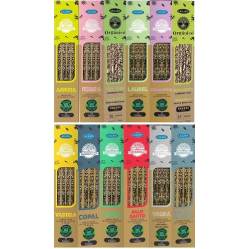 Surtido de 12 Fragancias de Incienso Orgánico Artesanal –...