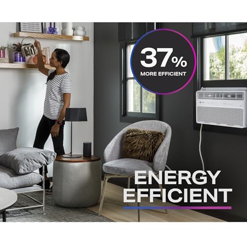 Image of GE Profile Inverter Window Air Conditioner Unit 12,000 BTU with Energy Efficient AC Cooling up to 550 sq ft., Ultra Quiet, SMART Home Capable, Includes Remote and Install Kit, White