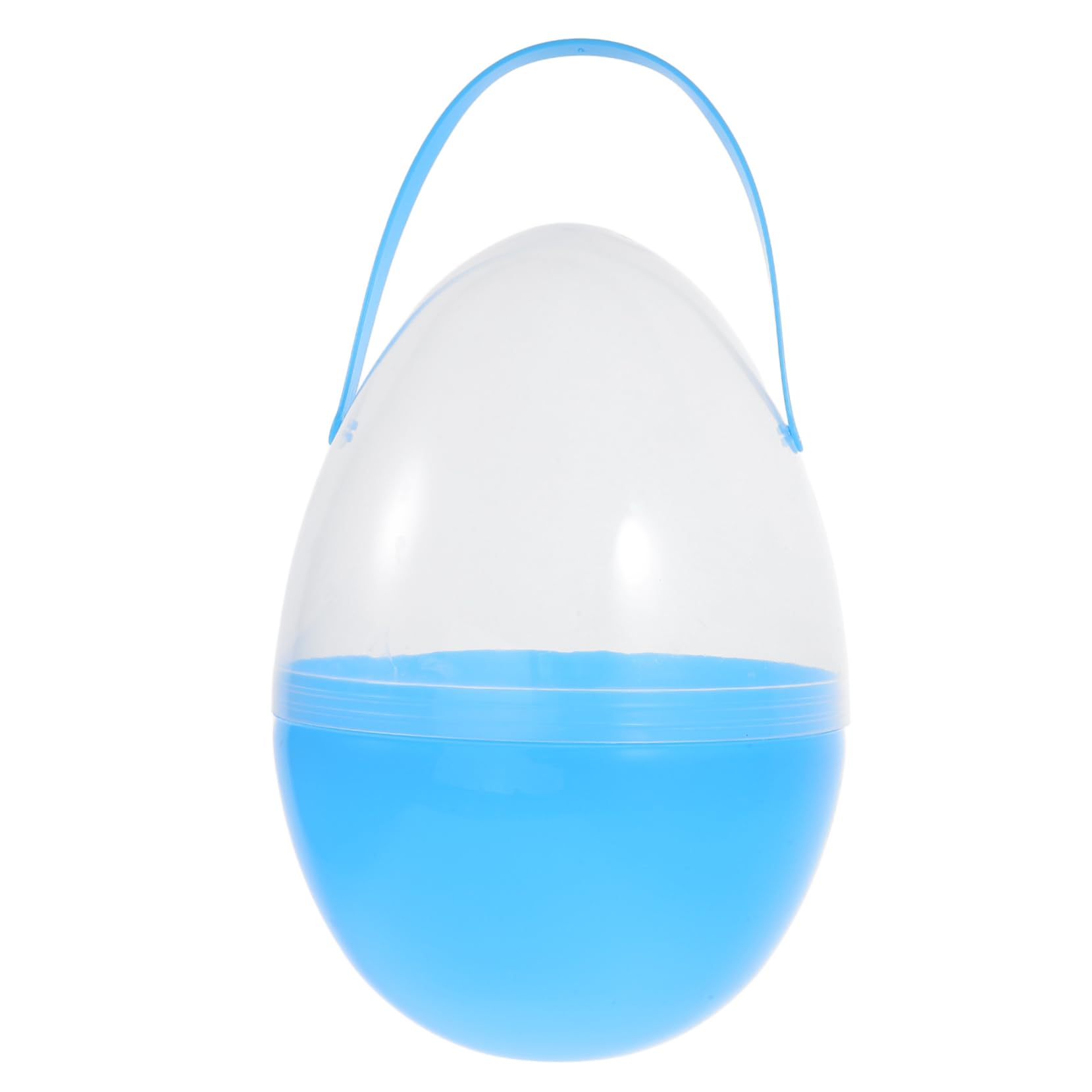 Cabilock Easter Openable Egg With Handle Large Plastic Fillable Easter Egg For Party Favor Openable Egg-shaped Box For Easter Toys Candy