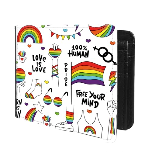 Front Pocket Slim Bifold Pattern Leather Wallet RFID Blocking with ID Window for Men / AS7132