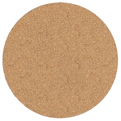 Go4Cork Round Frameless Cork-Laminated Foam Core Bulletin Board - 16.9" x16.9" | Lightweight Double-Sided Memo Board | Office & Home Organization Decor | Sticky Pads & Setup Accessories Included
