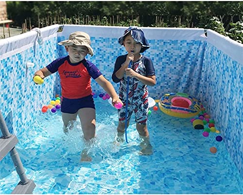 FINFFON Pools for Gärten Große Schwimmbad mit Stahlrahmen Floats oberirdisch for Kinder und Erwachsene Kostenlose… – Bild 8