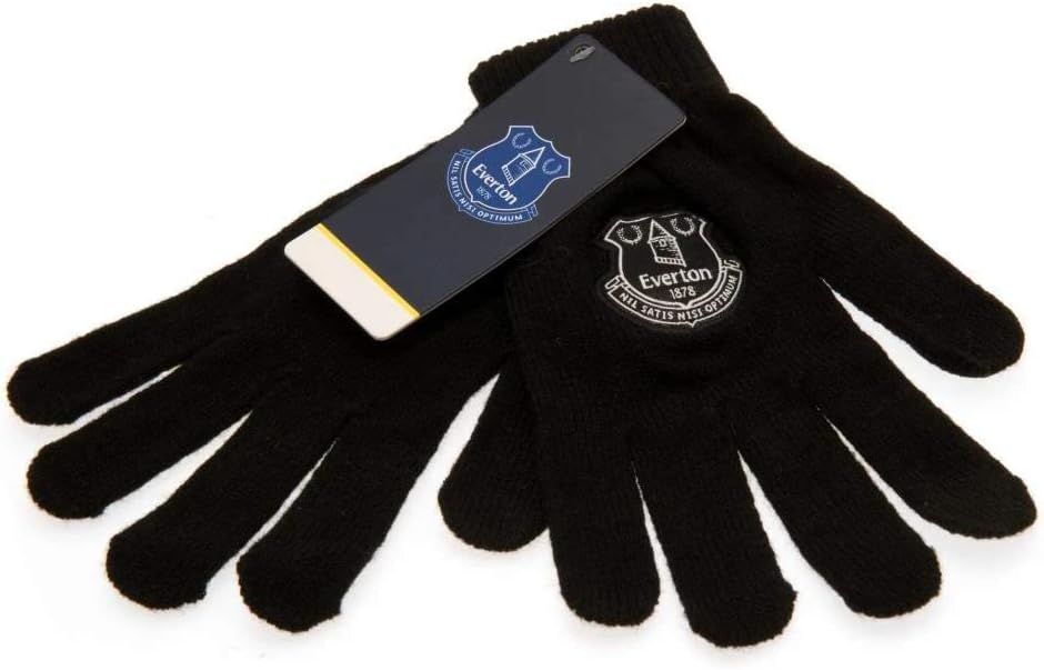 Everton F.C. Official Everton Black Crest Gloves