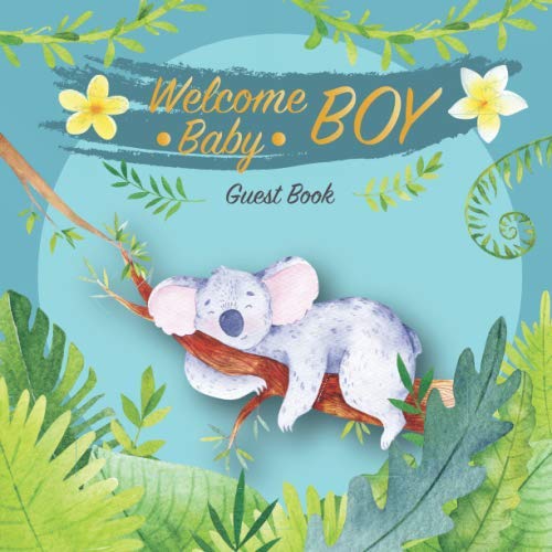 Baby Boy Guest Book Baby Shower Sign in Book with Gift Log