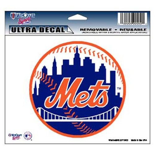 MLB New York Mets 14424031 Multi-Use Colored Decal, 5" x 6"
