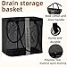 Large Shower Caddy with Wide Mouth, Foldable Mesh Organizer for Bathroom, College Dorm, Gym & Camping - Heavy Duty Cotton Handle, Quick-Dry Storage for Toiletries