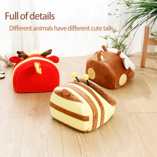 Image of EAEDMY Guinea Pig Bed House & Hideout for Rat Bearded Dragon Hedgehog Ferret to Sleep and Hide, Guinea Pig Cage Accessories Habitat Decor (X-Large, 2.Giraffes)