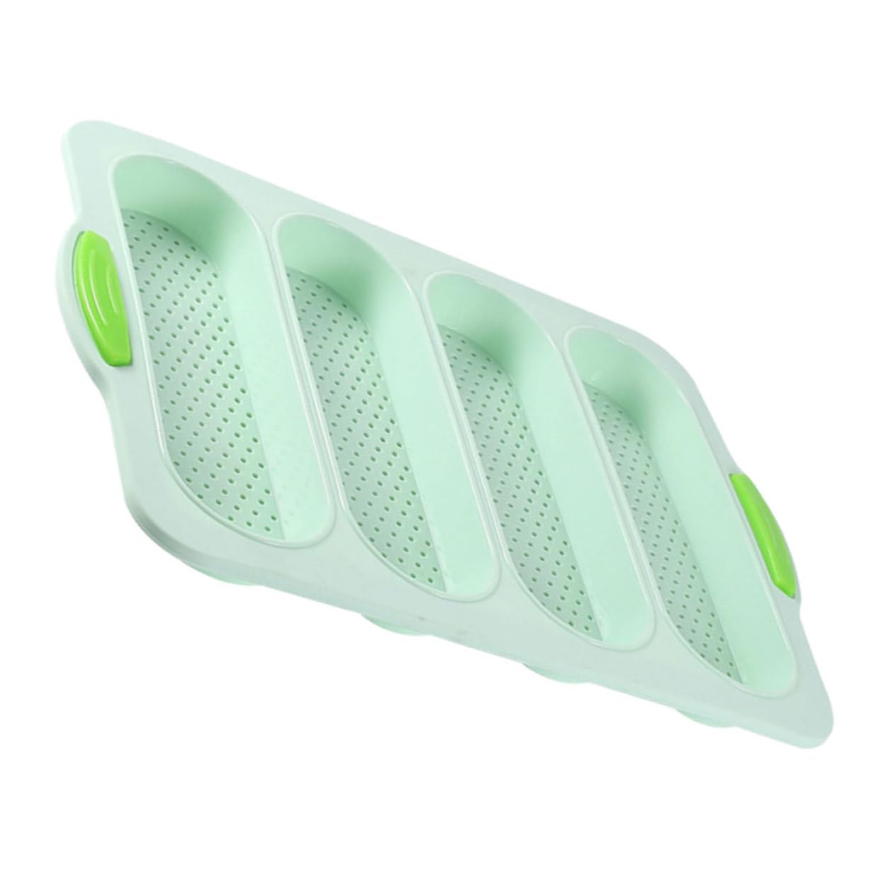 Silicone Baguette Baking Pan Non Stick Slot French Bread Mold for Oven Heatproof Loaf Tray Easy Release Silicone Baking Mould for Homemade Baguettes and Hot Dogs