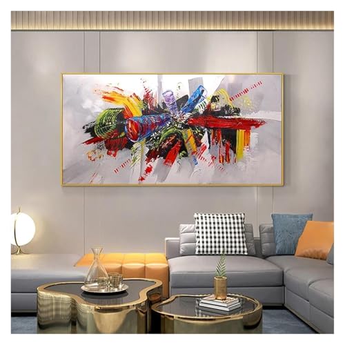 Tableaux décoration murale moderne abstrait coloré 60x120cm - 5