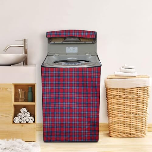 Image of Lithara Top Load Fully Automatic Washing Machine Cover for LG, Samsung, IFB, Whirlpool, Suitable for 5 kg & 5.5 Kg - Waterproof, Dustproof Cover (Print-6)
