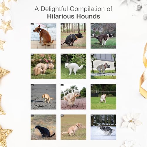 Image of RED EMBER Funny Dooty Calls Dogs 2026 Wall Calendar 12 Month | 12 inch x 24 inch Open | Thick & Sturdy Paper | Giftable | White Elephant Gifts for Adults Pooches Puppy Dog Calendar 2026