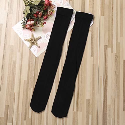 Image of Honganda Sexy Women's Thigh High Stockings, Over Knee Lace Top Sheer Stockings with Satin Bows Leg Thigh Socks for Women