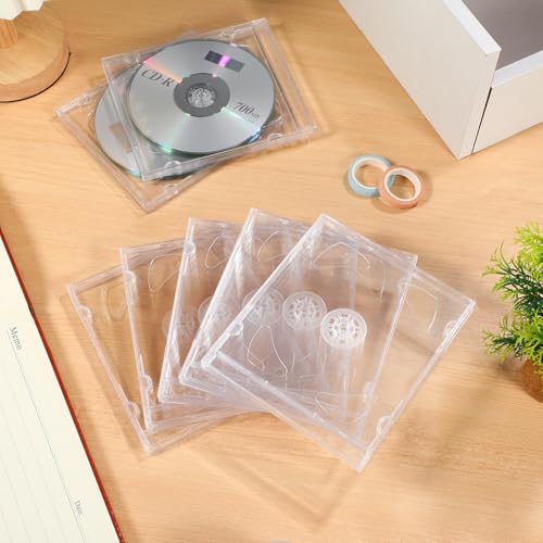 Cajas transparentes para CD y DVD resistentes que protegen 2 discos 8