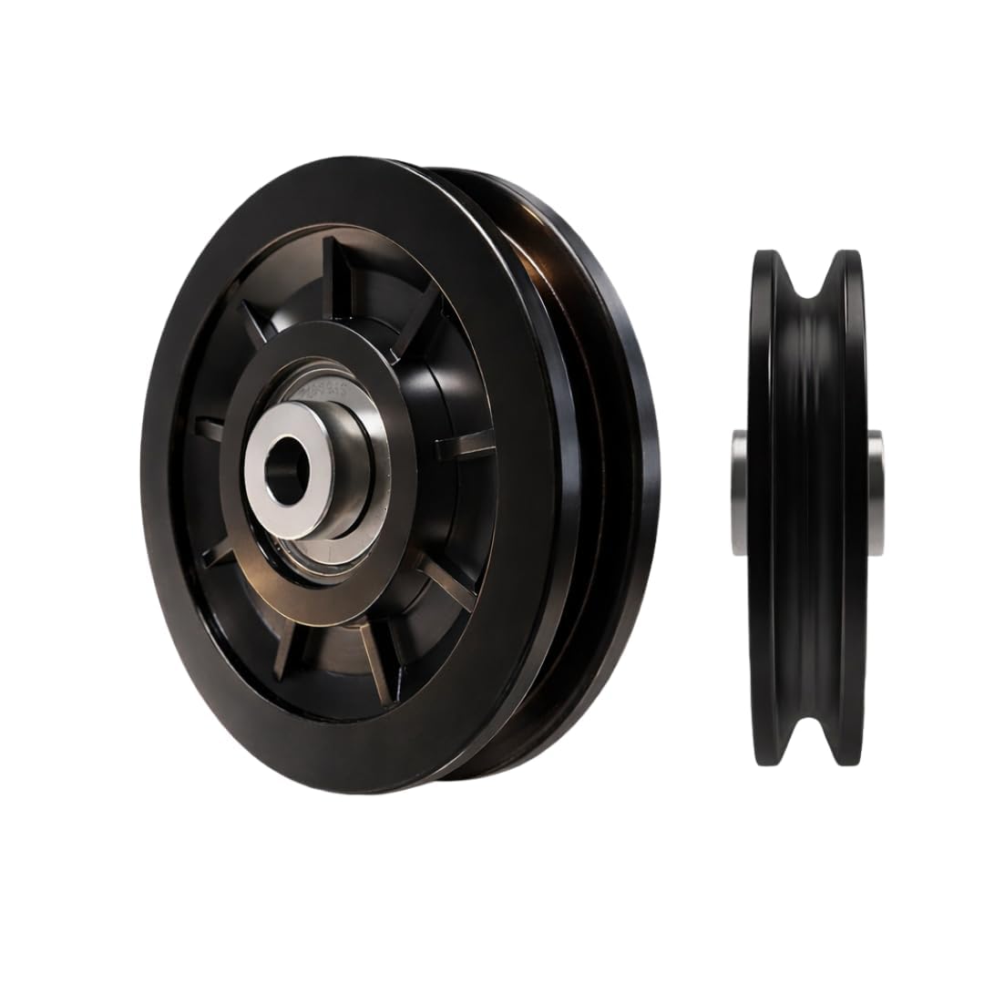 SBR SPORTS~ 4-Inch Gym Machine Bearing Pulley Wheel – Black Durable Cable Pulley for Wire Ropes | Pack of 1-image-18