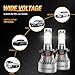 Auxbeam H7 Led Bulb, F-S2 Series H7 PX26D Bulb Conversion Kit, 8000 Lumens 6500K White, Replacement Halogen Bulb Fog Light, Pack of 2
