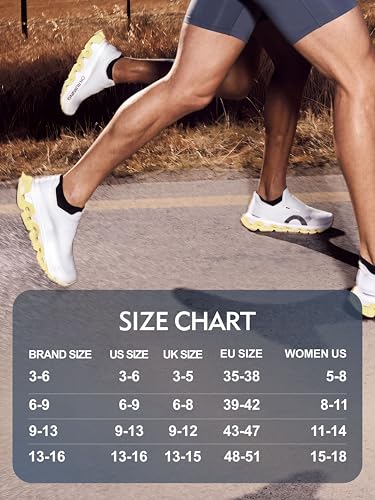 Image of Rahhint No Show Compression Running Socks Coolmax Anti Blister Full Sole Cushion Ankle Slip Resistant Heel Tab Workout Golf