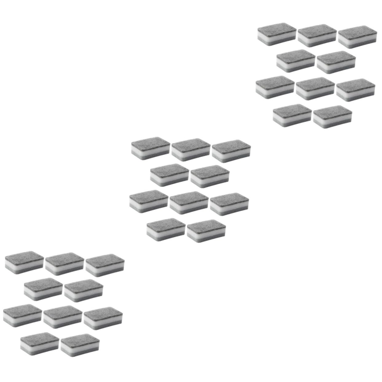 3 Series Estropajo Depuradores De Cocina Depuración Familiar Fregador De Platos Fregar Esponja Doméstica Utensilios De Cocina para Lavar Platos Grey 10 Piezas X 3