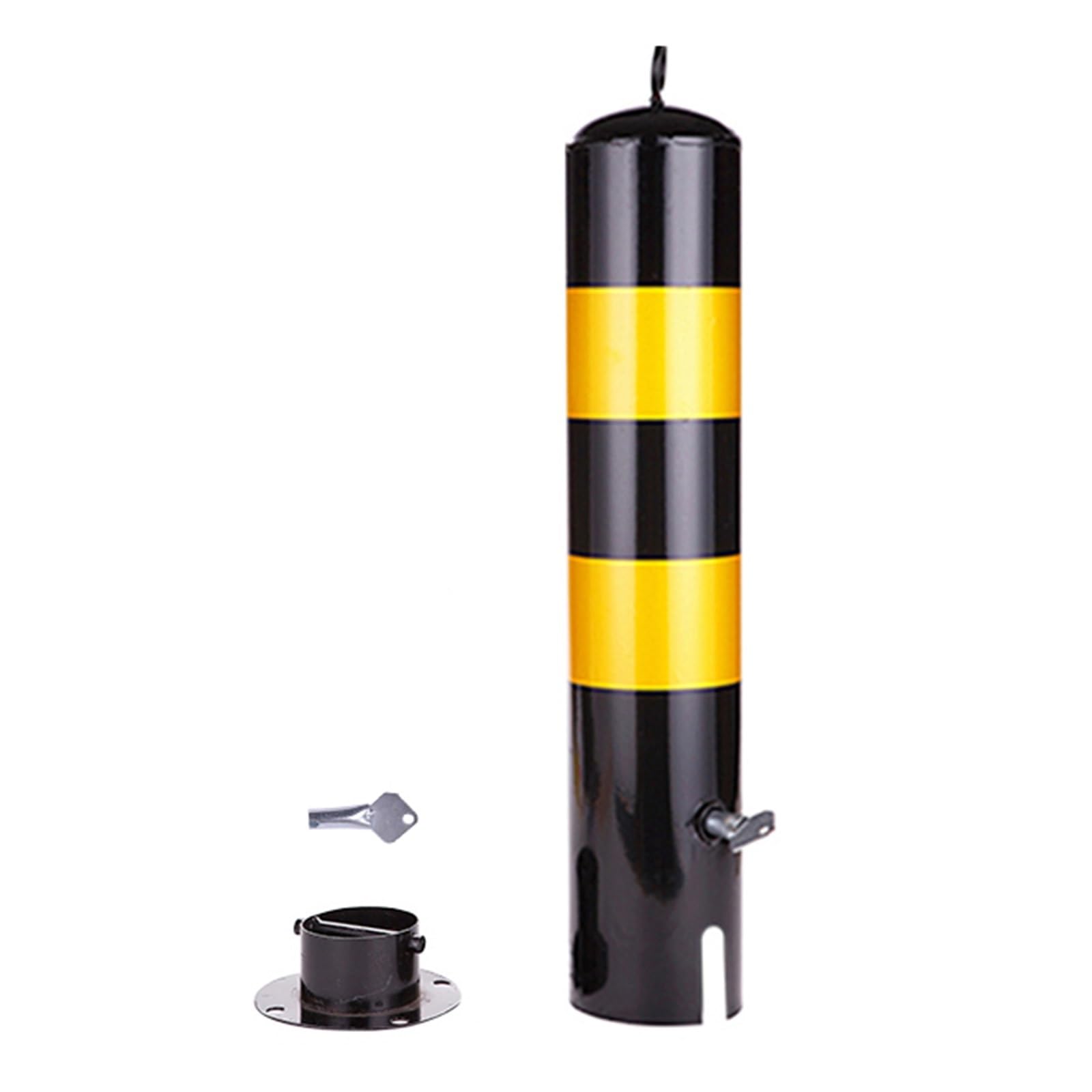 GTHTUHFD Safety Cones,Traffic Delineator Posts,Parking Barrier With Detachable Base,Durable Safety Bollards For Construction Sites Driveway Parking Lot,1pack-11.4x65cm