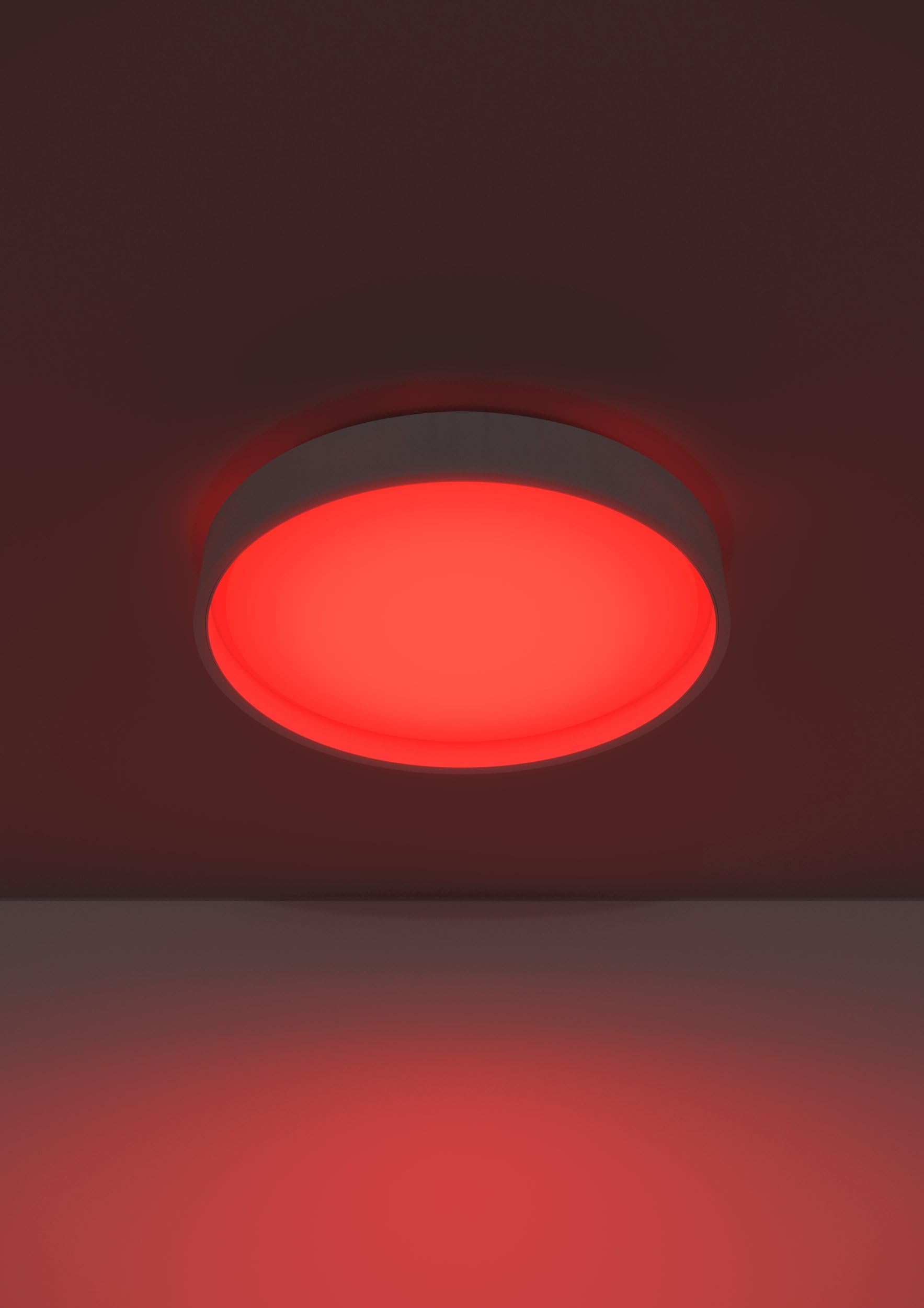 Eglo connect.z Smart Home LED plafoniera Massignano-Z, ZigBee + | Matter, controllo app e vocale Alexa, luce calda-fredda, RGB, dimmerabile, bianca, Ø 40 cm