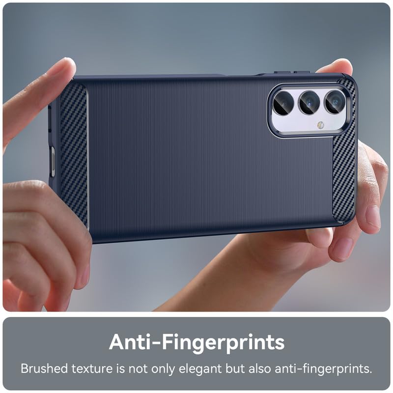 Image of Hybrid Carbon Fiber Back Case for Samsung Galaxy M54 5G / F54 5G (Blue)