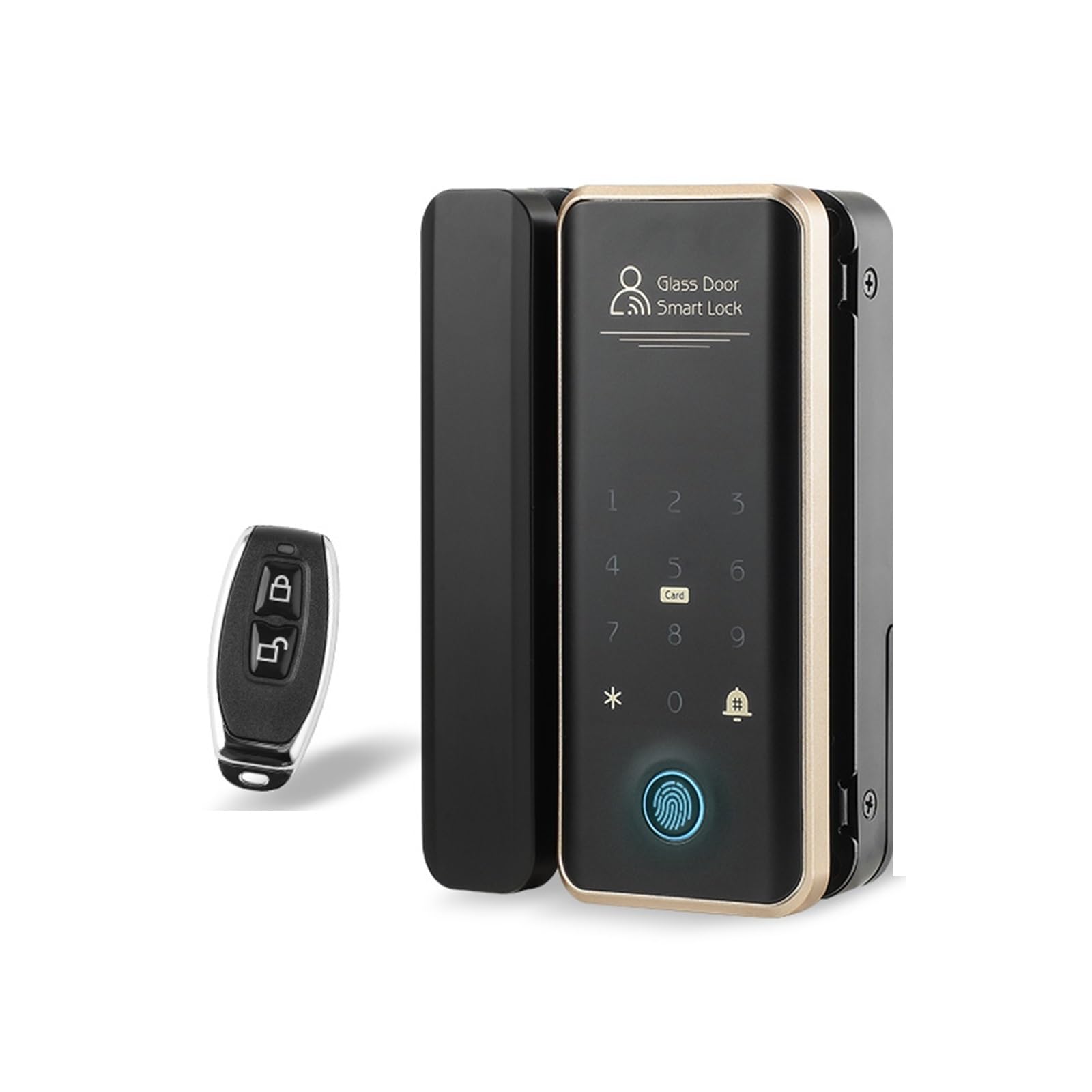 Serrure connectée Tuya pour porte en verre coulissante ou battante