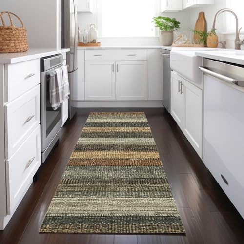 Tapete decorativo Addison Rugs Chantille Khaki 2'3" x 7'6" miniatura 1