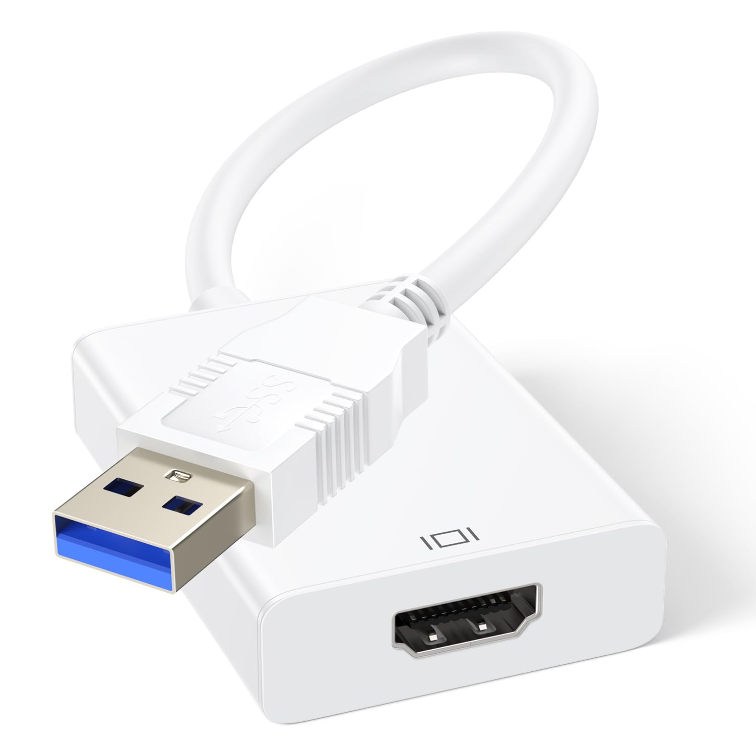 Adattatore Hdmi Usb Adaptateur USB Vers HDMI, USB 3.0/2.0 Vers HDMI, Adaptateur Vidéo HD 1080p, Multi Moniteur Convertitore USB 3.0 HDMI 1080P